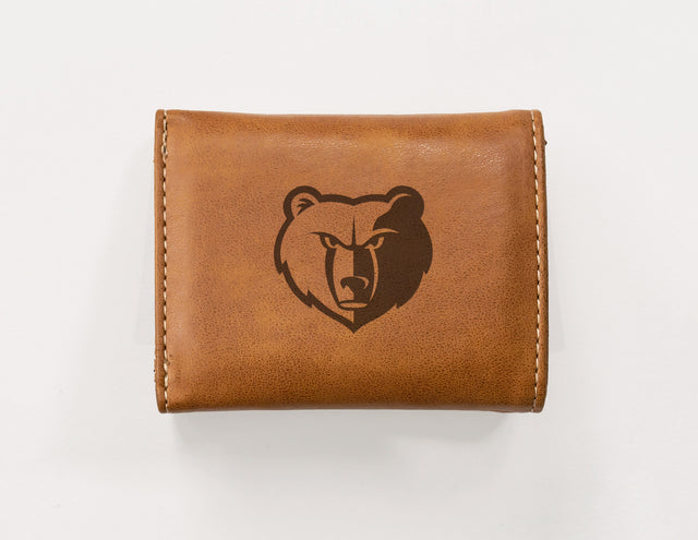 Rico Industries NBA  Memphis Grizzlies  Laser Engraved Faux Leather Trifold Wallet-1