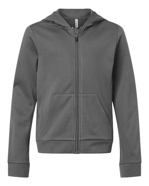 Team 365 Youth Squad Tech Fleece Hooded Full-Zip-1