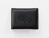 Rico Industries NFL  Denver Broncos  Laser Engraved Faux Leather Trifold Wallet-1