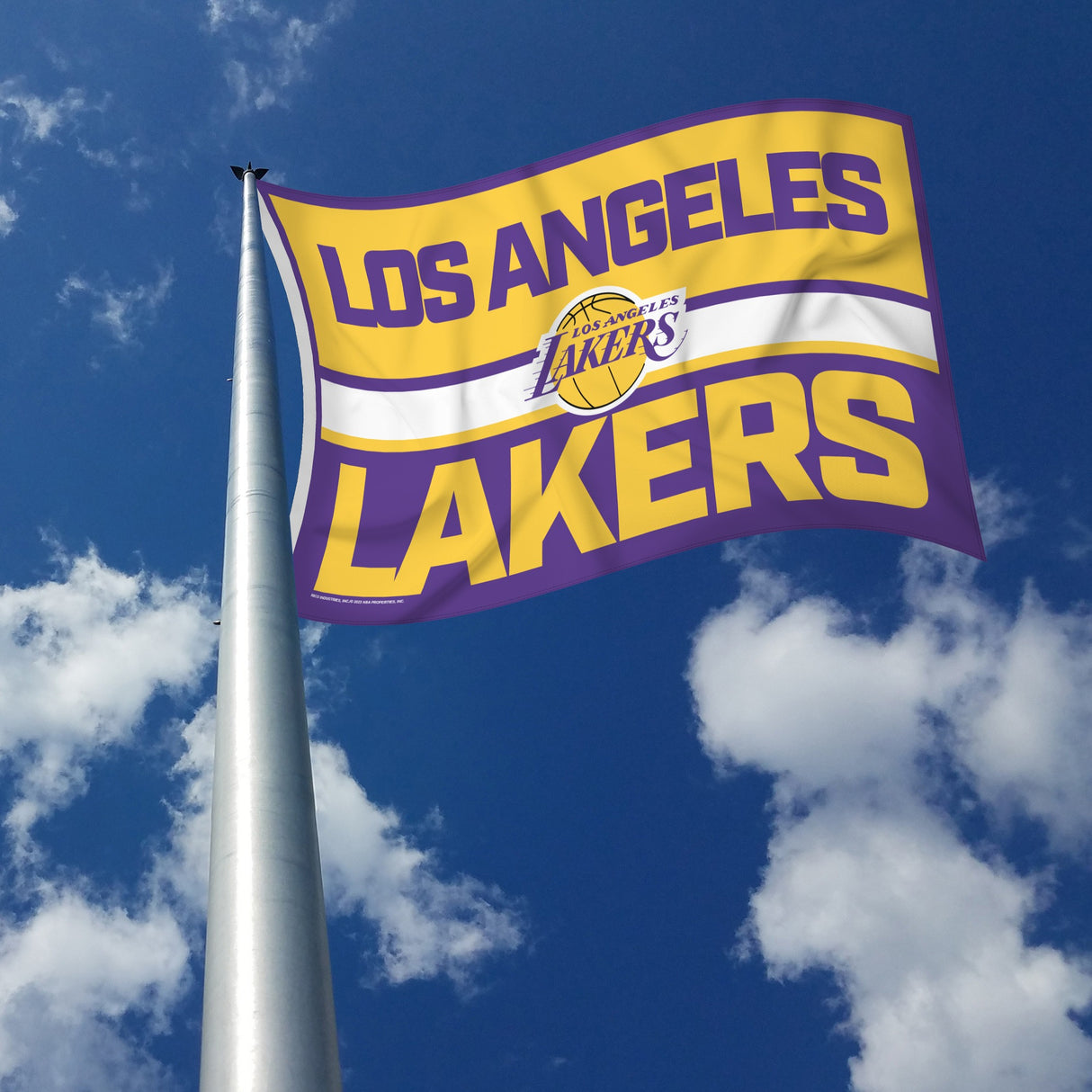 Rico Industries NBA  Los Angeles Lakers Bold 3' x 5' Banner Flag-2