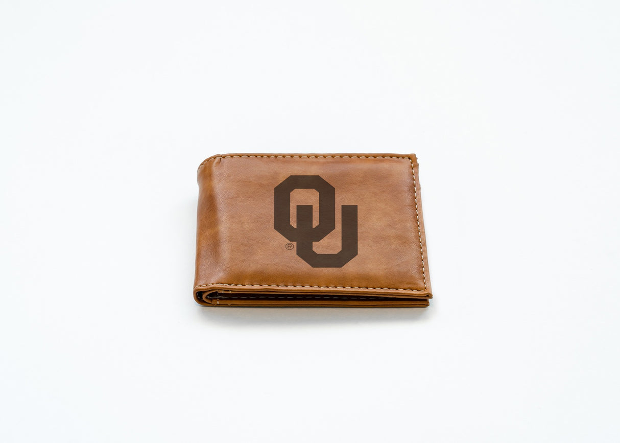 Rico Industries NCAA Oklahoma Sooners  Laser Engraved Billfold Wallet-2