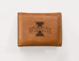 Rico Industries NCAA Iowa State Cyclones  Laser Engraved Faux Leather Trifold Wallet-1