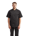 Artisan Collection by Reprime Men's Short Sleeve Recycled Chef Coat-1