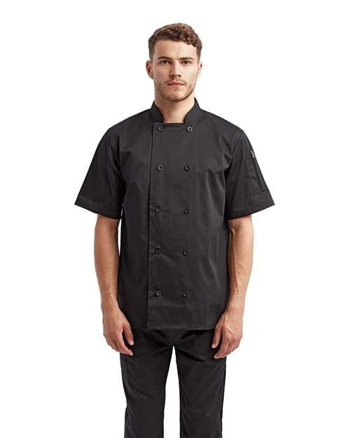 Artisan Collection by Reprime Men's Short Sleeve Recycled Chef Coat-1
