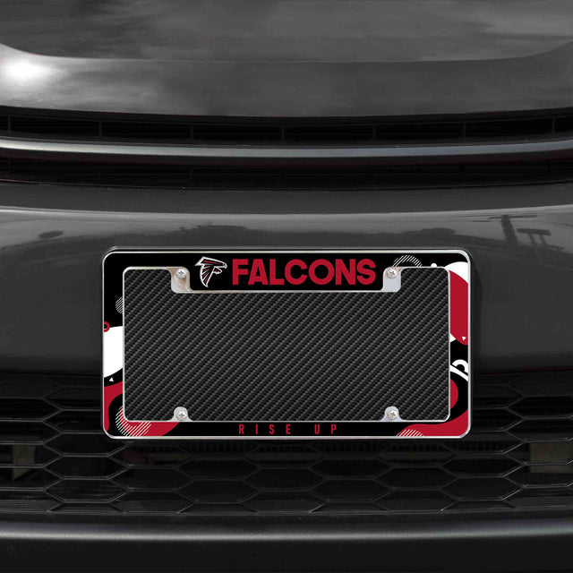Rico Industries NFL  Atlanta Falcons Wave 12" x 6" Chrome License Plate Frame-1