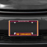 Rico Industries NFL  Washington Commanders Classic 12" x 6" Chrome License Plate Frame-1