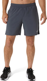 Asics Men's Silver 2-N-1 7-Inch Shorts-1