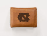 Rico Industries NCAA North Carolina Tar Heels  Laser Engraved Faux Leather Trifold Wallet-1