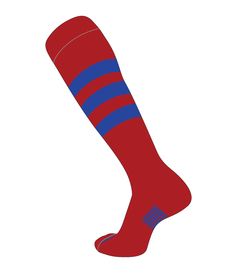 Slugger Socks Pattern A - Custom Baseball Knit Socks