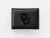 Rico Industries NCAA Oklahoma Sooners  Laser Engraved Faux Leather Trifold Wallet-1