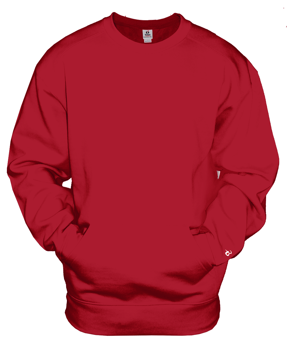 Badger Men's Pocket Crew Sweatshirt Badger