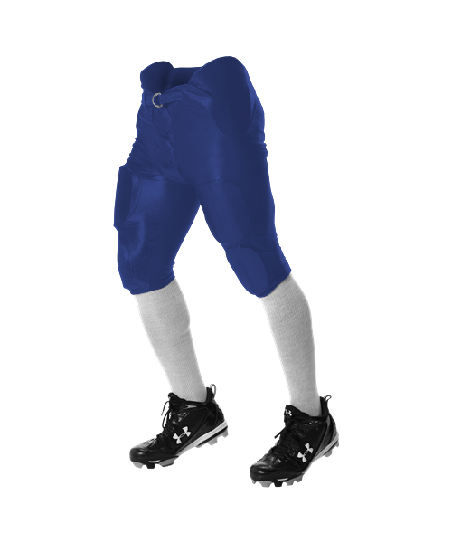 Alleson Athletic 681Y Youth Integrated Football Pants Royal 2XL