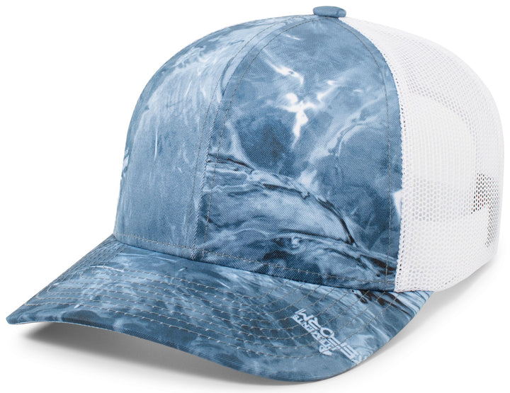 Pacific Headwear Elements Agua Camo Trucker Snapback Cap Pacific Headwear