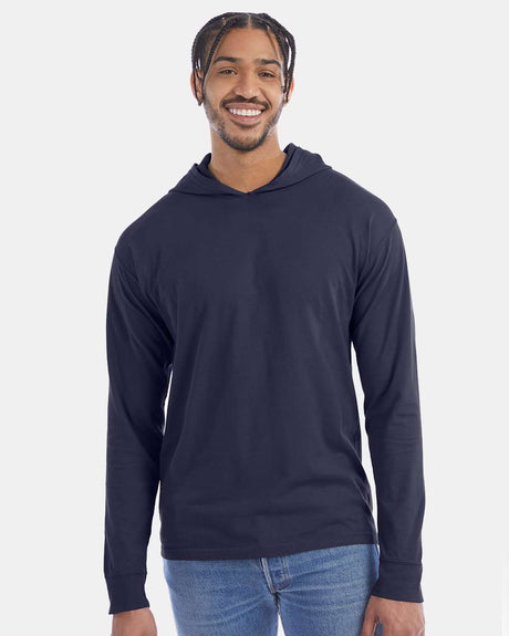 ComfortWash by Hanes Men's Garment-Dyed Jersey Hooded Long Sleeve T-Shirt ComfortWash by Hanes