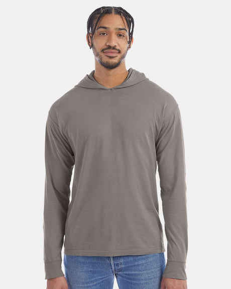 ComfortWash by Hanes Men's Garment-Dyed Jersey Hooded Long Sleeve T-Shirt ComfortWash by Hanes
