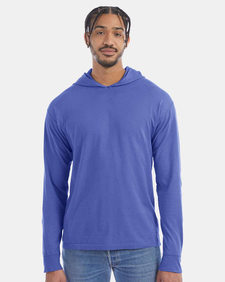 ComfortWash by Hanes Men's Garment-Dyed Jersey Hooded Long Sleeve T-Shirt ComfortWash by Hanes