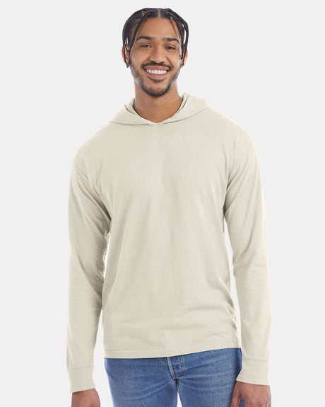 ComfortWash by Hanes Men's Garment-Dyed Jersey Hooded Long Sleeve T-Shirt ComfortWash by Hanes