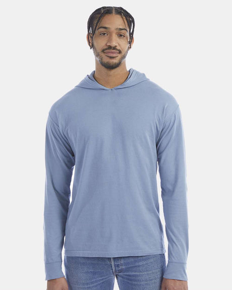 ComfortWash by Hanes Men's Garment-Dyed Jersey Hooded Long Sleeve T-Shirt ComfortWash by Hanes
