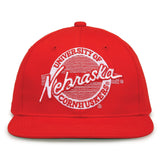 The Game Headwear Nebraska Retro Circle Snapback Hat
