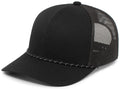Pacific Headwear Trucker Snapback Braid Cap Pacific Headwear