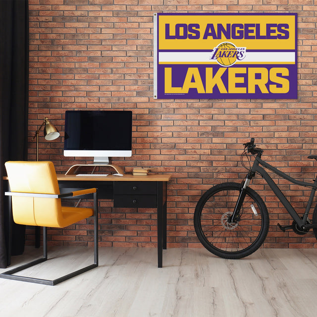 Rico Industries NBA  Los Angeles Lakers Bold 3' x 5' Banner Flag-1