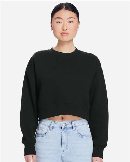 Lane Seven Women's Relaxed Cropped Crewneck Sweatshirt-3