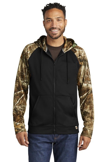 Russell Outdoors Realtree Performance Colorblock Full-Zip Hoodie. RU452 Russell Outdoors