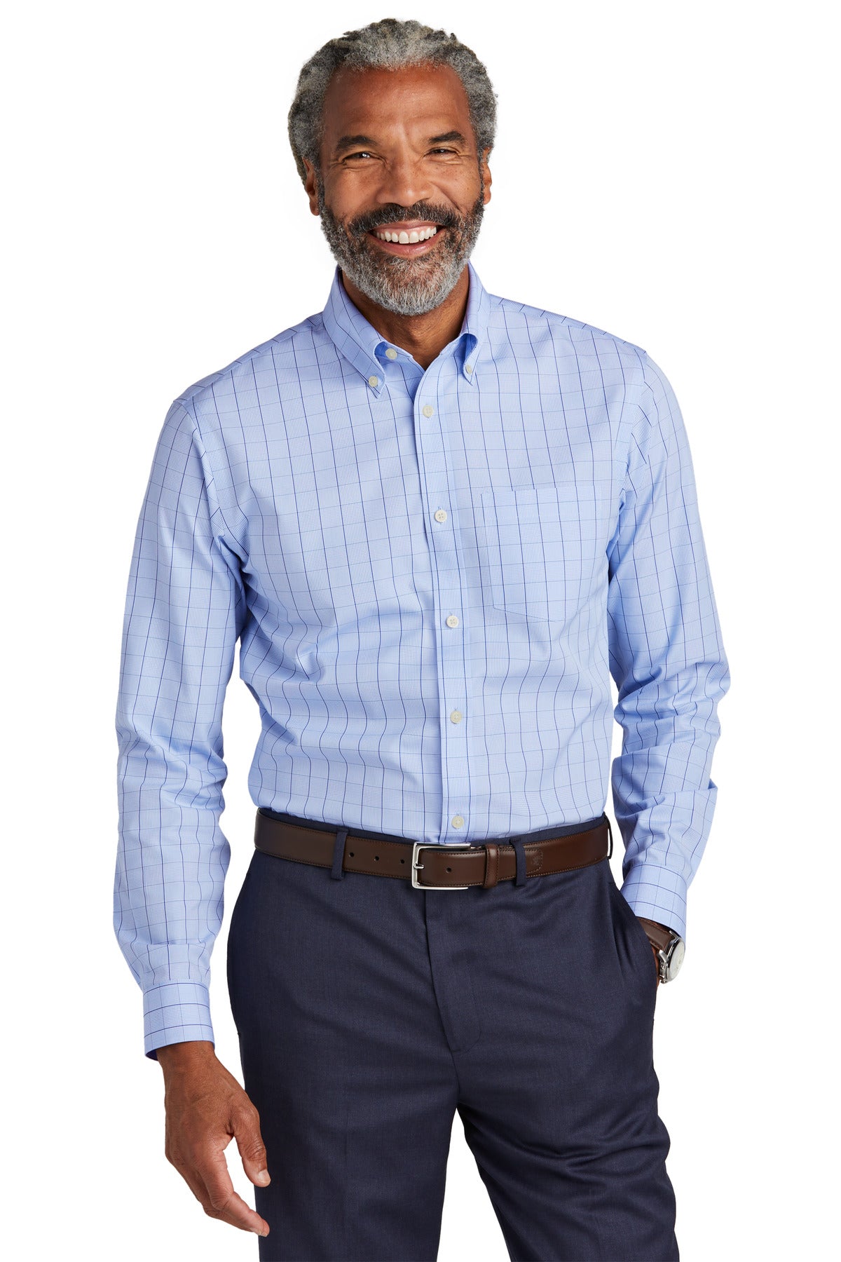 Brooks Brothers Wrinkle-Free Stretch Patterned Shirt. BB18008 Brooks Brothers