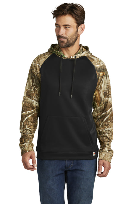 Russell Outdoors Realtree Performance Colorblock Pullover Hoodie. RU451 Russell Outdoors