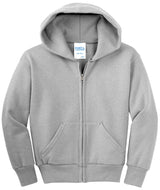 Port & Company - Youth Core Fleece Full-Zip Hooded Sweatshirt Youth Apparel Hoodies & Sweatshirts