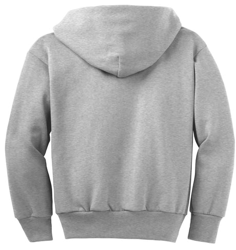 Port & Company - Youth Core Fleece Full-Zip Hooded Sweatshirt Youth Apparel Hoodies & Sweatshirts
