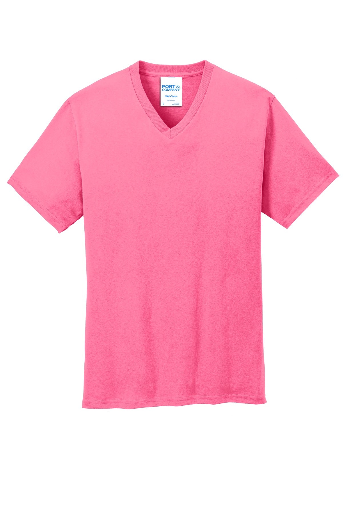 Port & Company - Men's Core Cotton V-Neck Tee