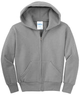 Port & Company - Youth Core Fleece Full-Zip Hooded Sweatshirt Youth Apparel Hoodies & Sweatshirts