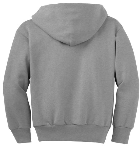 Port & Company - Youth Core Fleece Full-Zip Hooded Sweatshirt Youth Apparel Hoodies & Sweatshirts