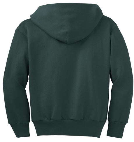 Port & Company - Youth Core Fleece Full-Zip Hooded Sweatshirt Youth Apparel Hoodies & Sweatshirts