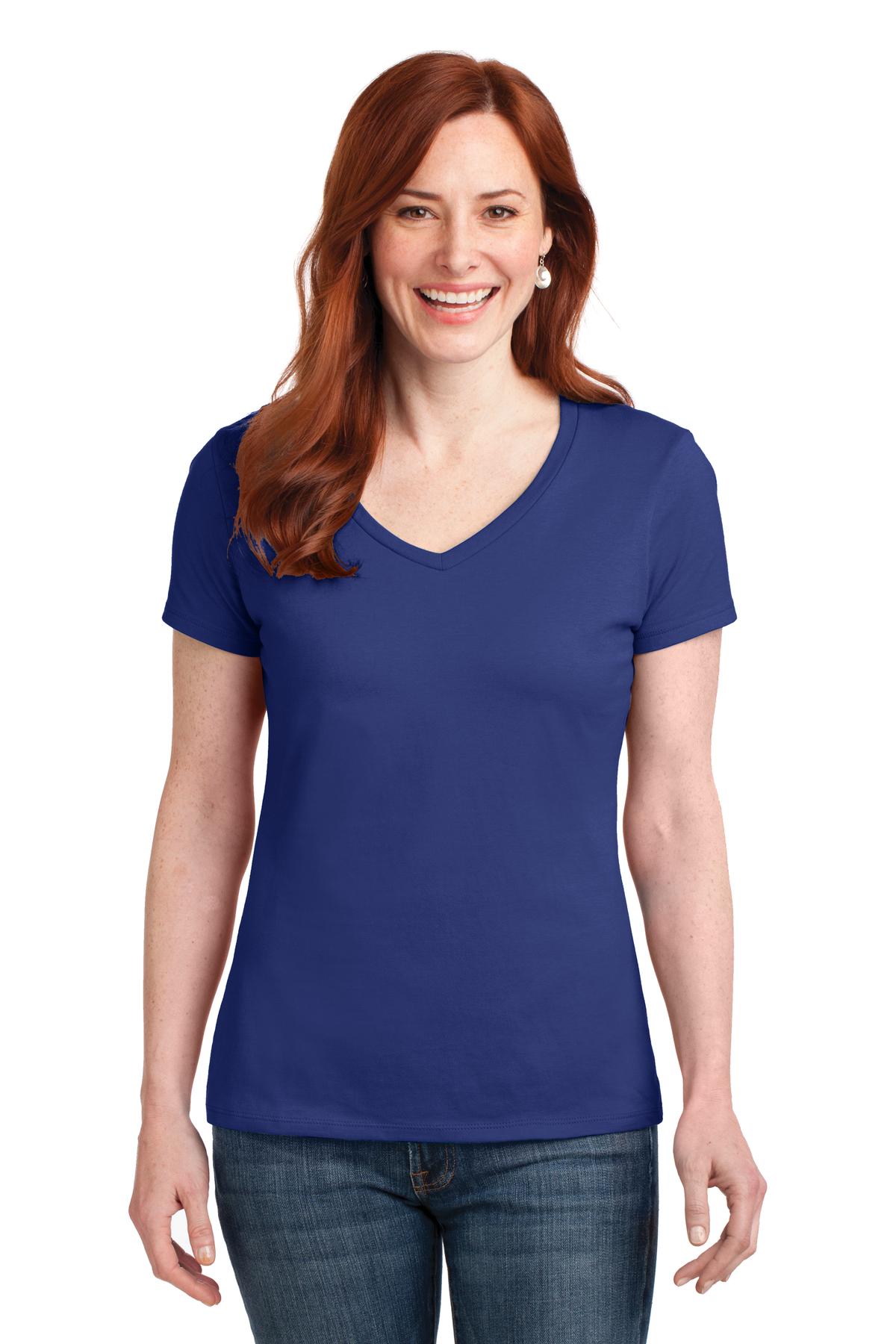 Hanes Women's Perfect-T Cotton V-Neck T-Shirt