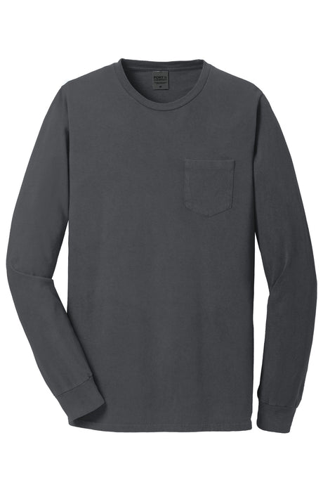 Port & Company Men's Beach Wash Garment-Dyed Long Sleeve Pocket Tee Mens Apparel Shirts & Tops