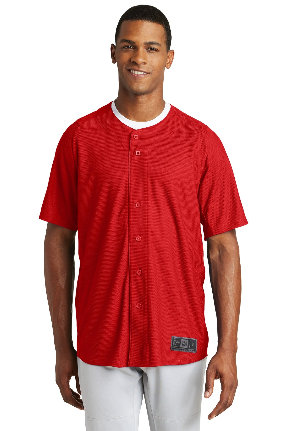 New Era Men's Diamond Era Full-Button Jersey. NEA220 New Era
