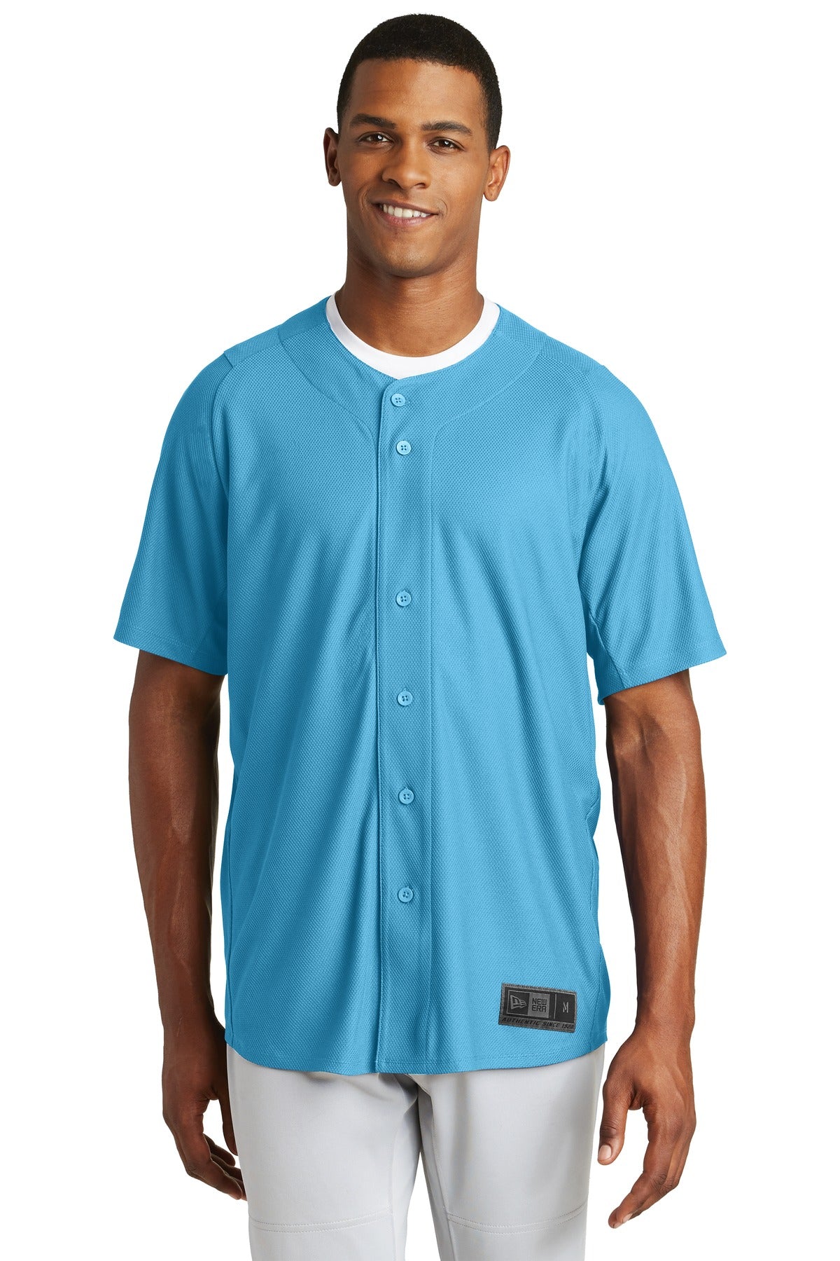 New Era Men's Diamond Era Full-Button Jersey. NEA220 New Era