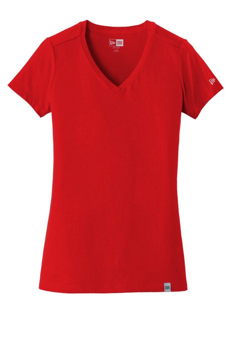 New Era Women's Heritage Blend V-Neck Tee. LNEA101 New Era