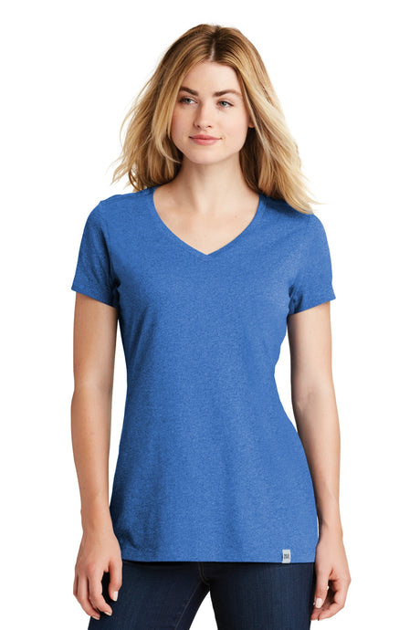 New Era Women's Heritage Blend V-Neck Tee. LNEA101 New Era