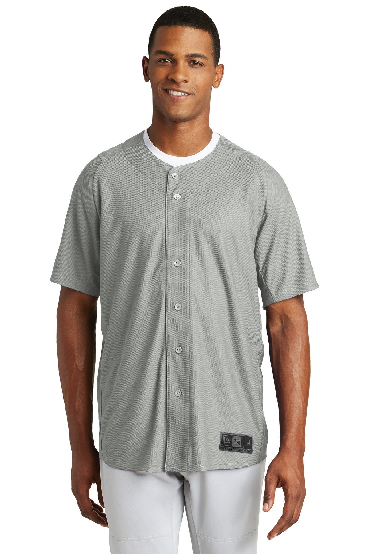 New Era Men's Diamond Era Full-Button Jersey. NEA220 New Era