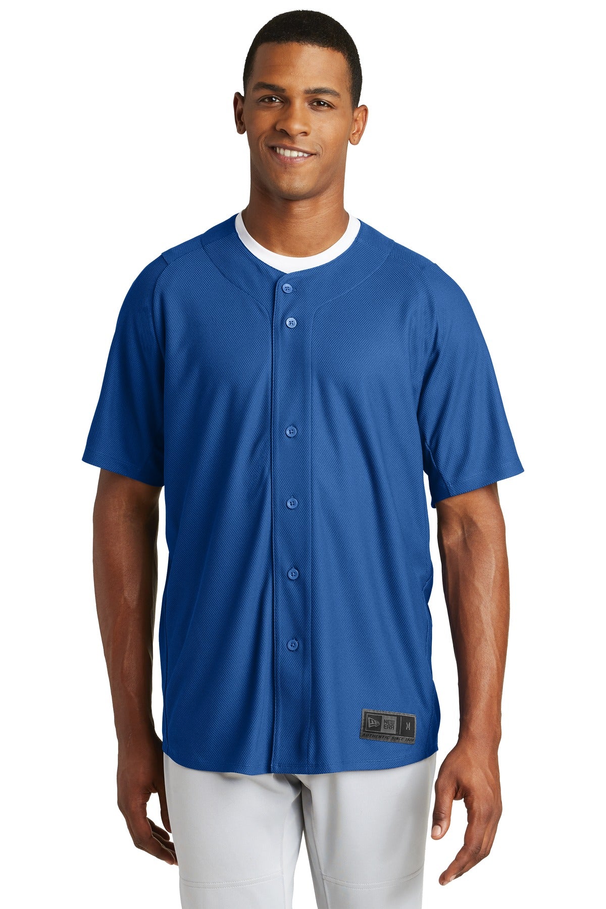 New Era Men's Diamond Era Full-Button Jersey. NEA220 New Era