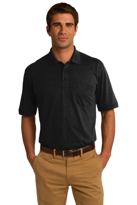 Port & Company Men's Core Blend Jersey Knit Pocket Polo Mens Apparel Shirts & Tops