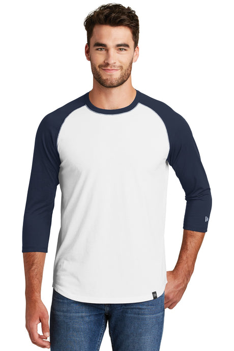 New Era Men's Heritage Blend 3/4-Sleeve Baseball Raglan Tee. NEA104 New Era
