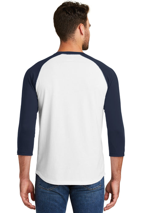 New Era Men's Heritage Blend 3/4-Sleeve Baseball Raglan Tee. NEA104 New Era