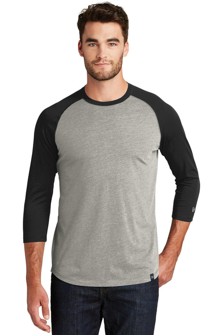 New Era Men's Heritage Blend 3/4-Sleeve Baseball Raglan Tee. NEA104 New Era