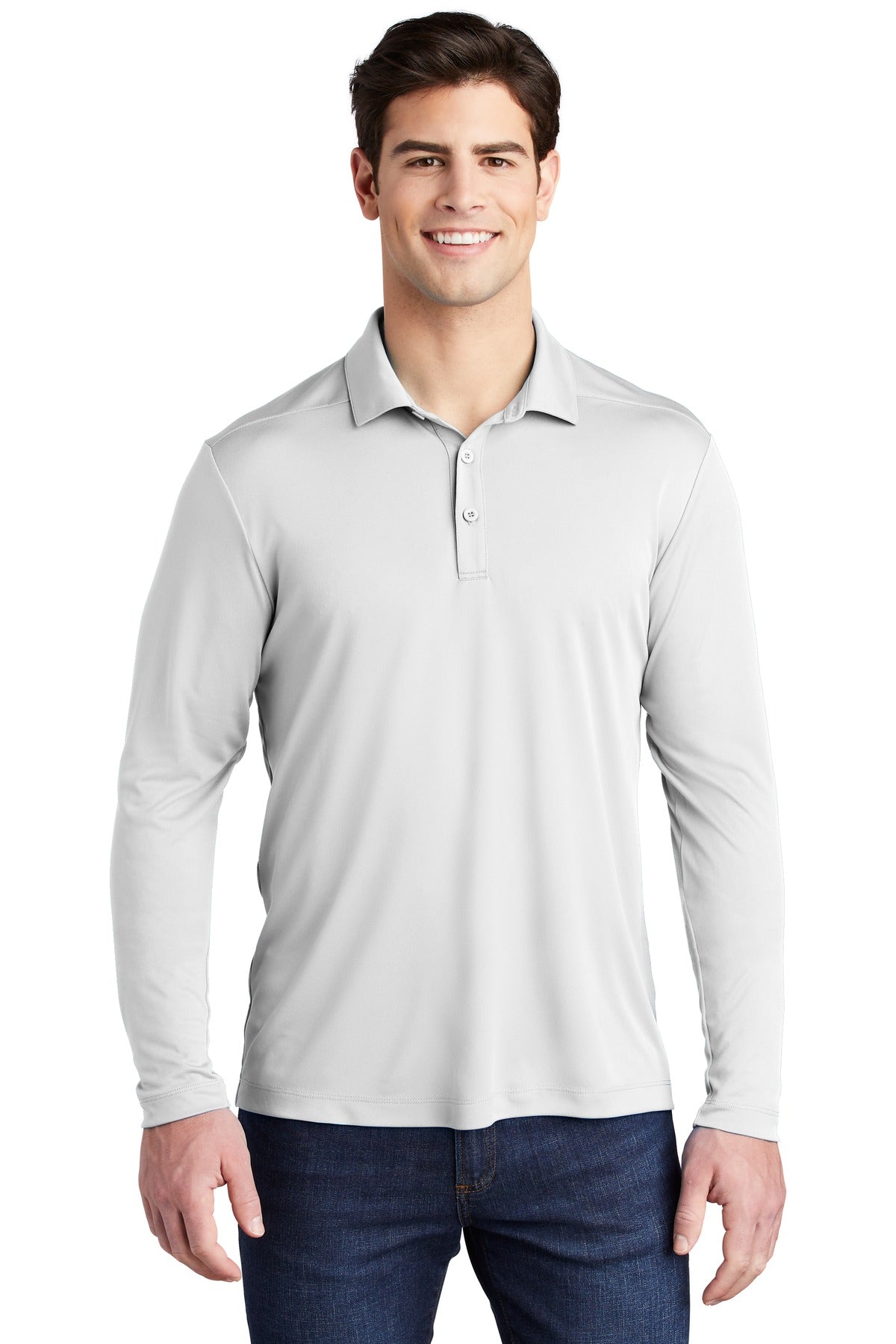 Sport-Tek Men's Posi-UV Pro Long Sleeve Polo Sport-Tek