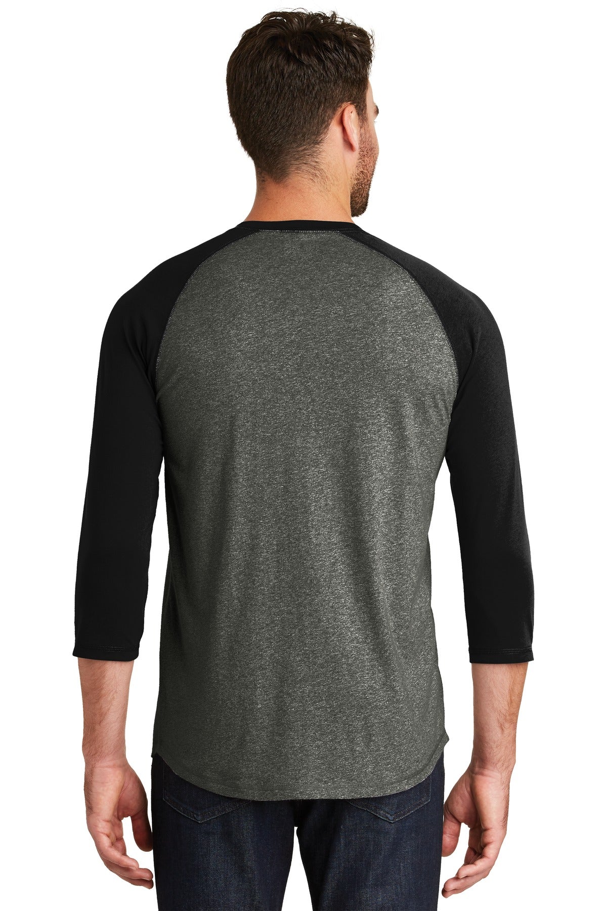 New Era Men's Heritage Blend 3/4-Sleeve Baseball Raglan Tee. NEA104 New Era