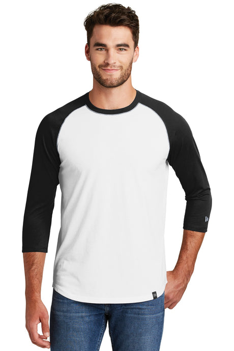 New Era Men's Heritage Blend 3/4-Sleeve Baseball Raglan Tee. NEA104 New Era